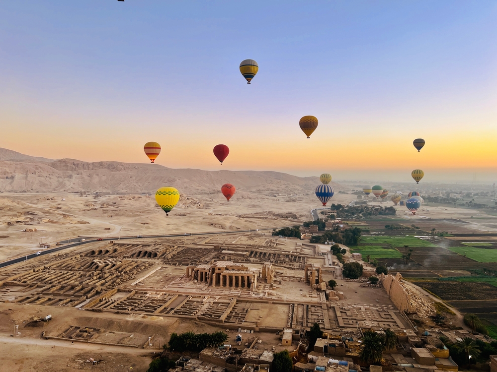 A,Stunning,Aerial,Shot,Of,Luxor's,Valley,Of,The,Kings,