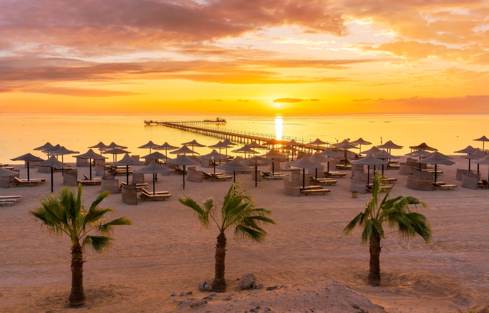 Landscape,With,Three,Corners,Fayrouz,Beach,Resort,At,Sunrise,In Places to Visit in Egypt Marsa Alam